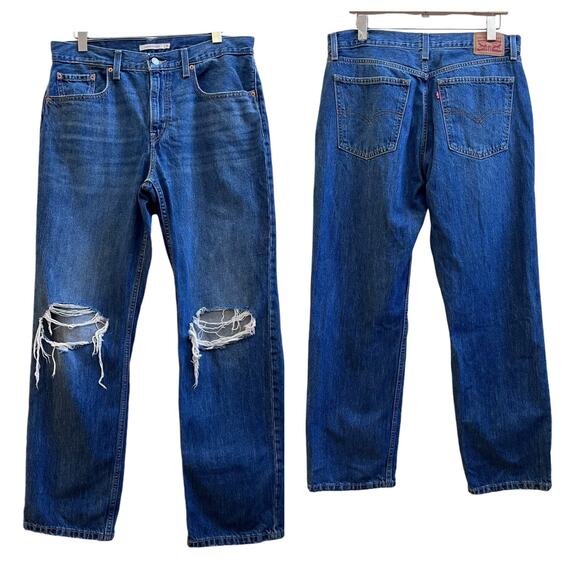Levi’s Women’s Cotton Low Pro Busted Knees Jeans Size 31 Style A09640006 - Picture 3 of 13